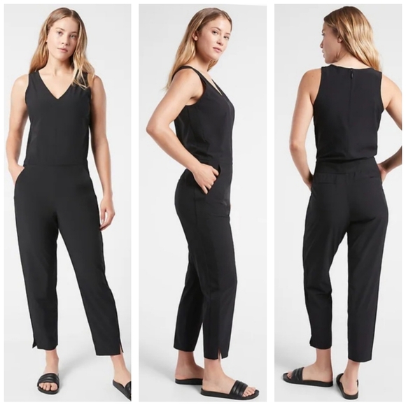 Athleta Pants - Athleta Brooklyn Jumpsuit Black Size 10 TALL